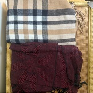 Plaid and Paisley Scarves Set